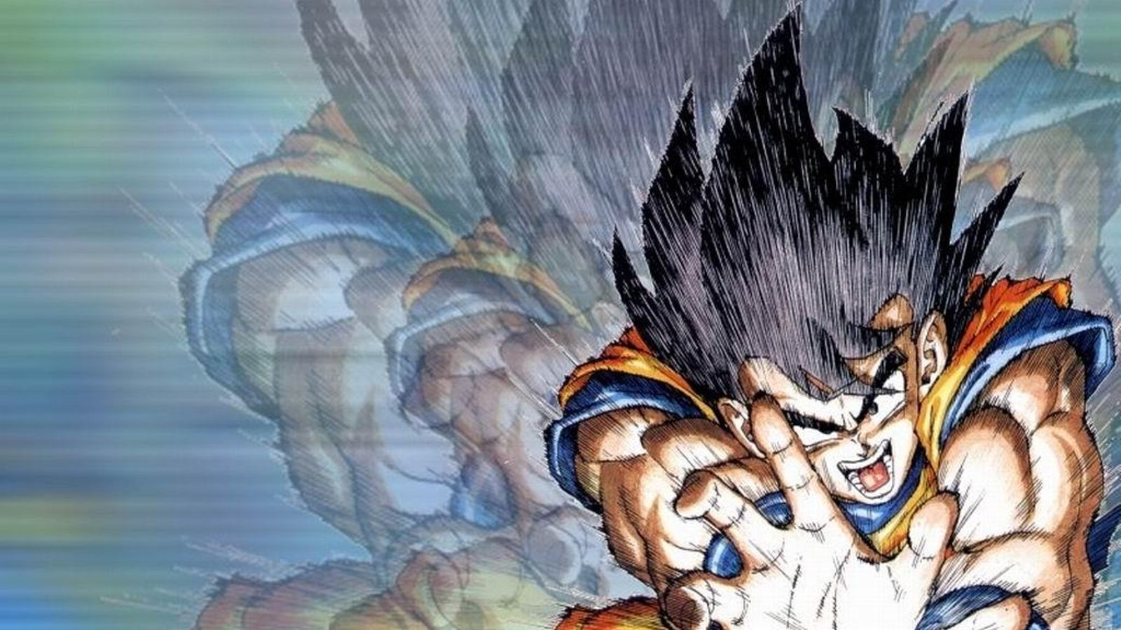 Goku   En pleno kamehame