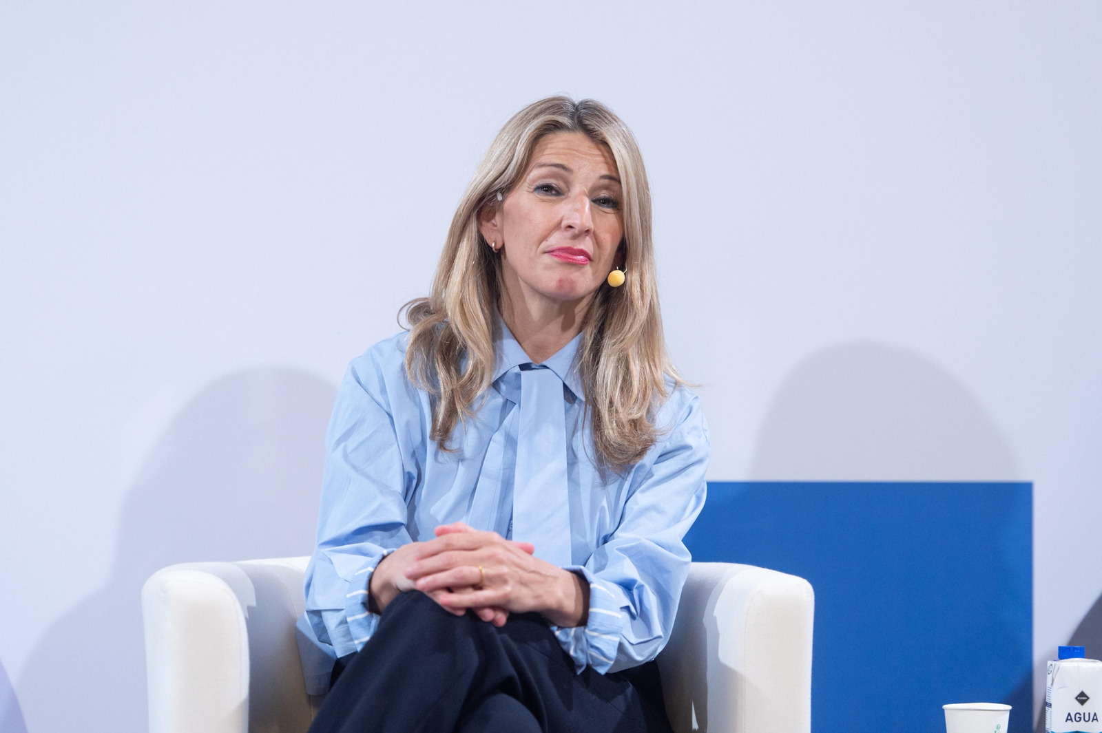 La vicepresidenta segunda y ministra de Trabajo y Economía Social, Yolanda Díaz,  en el Palacio de Zurbano, a 22 de abril de 2025, en Madrid (España)