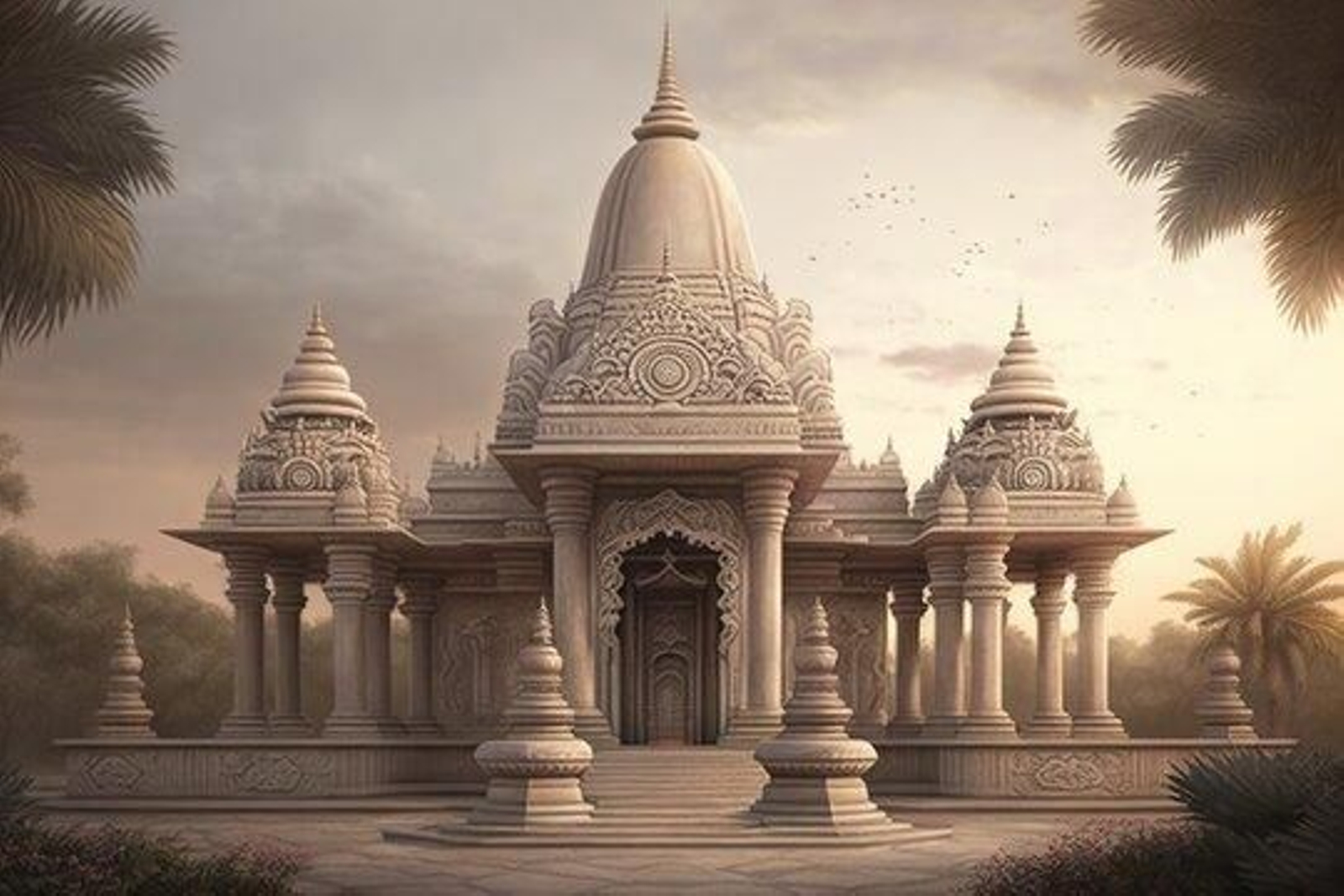 Templo hindu en Nueva Delhi, India